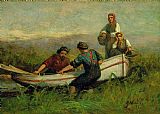 People Near Boat by Edward Mitchell Bannister